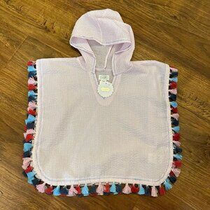 NWT Mud Pie tassel seersucker poncho coverup